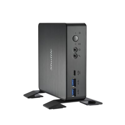 10. Shuttle NC40U Barebone-Computer, 0,84 l, Schwarz, Intel 7305 SoC, 1,1 GHz