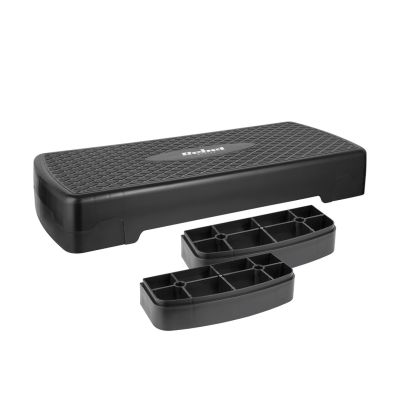 3. Rebel Active Step für Aerobic und Fitness, 2 Stufen, 68 cm, Schwarz RBA-3228-BK