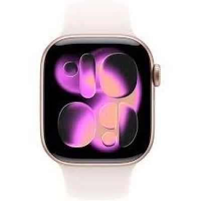 Apple Watch Series 11 GPS 42 mm Roségold Aluminium mit rosafarbenem Sportarmband - S/M