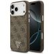 Guess 4G Triangle Logo MagSafe Hülle für iPhone 18 Pro Max / 17 Pro Max – Braun & Silber
