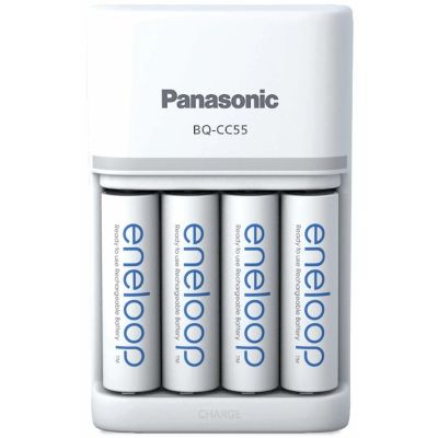 3. PANASONIC SMARTPLUS LADEGERÄT + 4x AA ENELOOP 2000 mAh