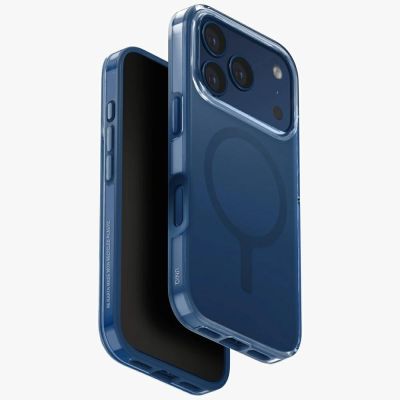 Uniq Clario Magclick Ladehülle für iPhone 17 Pro – Blau