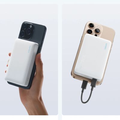 5. Cuktech WPB100N 20W 10000mAh Magnetische Powerbank mit Ständer - Weiß