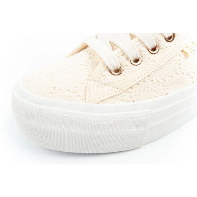 6. Lee Cooper Damen-Schnürsneakers beige Plateau