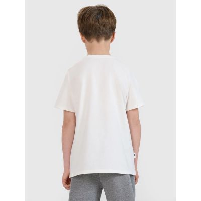 5. Jungen-T-Shirt mit normalem Aufdruck 4F 4FJRSS25TTSHM2643-11S