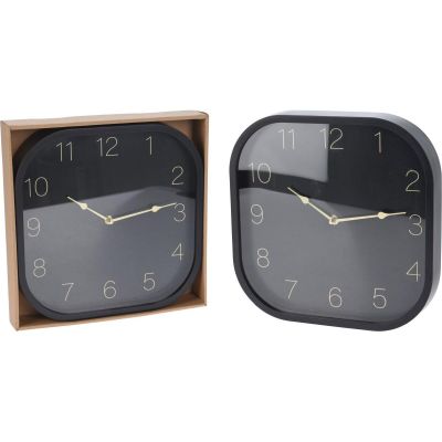 2. Quadratische Wanduhr 30x30cm Schwarz Hervorragende Haushaltsware