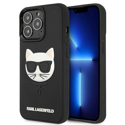 Karl Lagerfeld 3D Rubber Choupette Case für iPhone 13 Pro / iPhone 13 - Schwarz