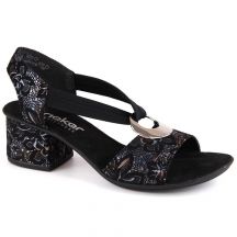 Bequeme Rieker W RKR679 schwarze Sandalen
