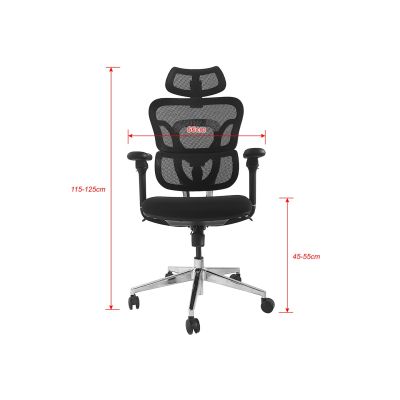 6. Equip Ergonomischer Bürostuhl+Kopf/Armstützen+SFS schwarz lite Retail