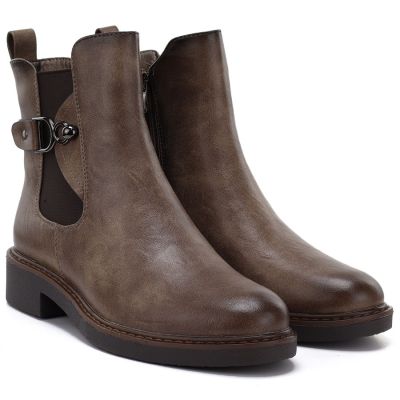 3. Damen-Ankle-Boots, gefüttert, braun, M.Daszyński SA252-7