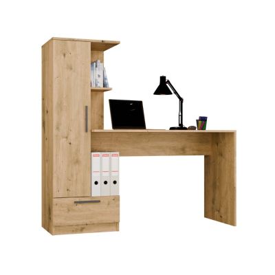 4. COSMO OAK ARTISAN Schreibtisch + Regalset