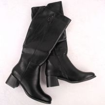 Damenstiefel mit Absatz, gefüttert, schwarz Jezzi MR2481-3
