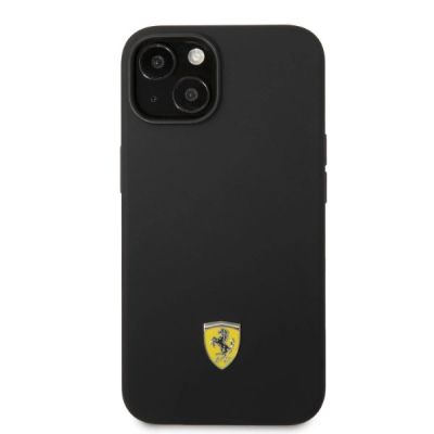 3. Ferrari FEHMSIP14SBK iPhone 14 6.1" schwarz/schwarz Hardcase Silikon Metall Logo Magsafe