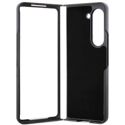 6. Karl Lagerfeld Saffiano Monogram Ikonik Pin Hülle für Samsung Galaxy Z Fold 5 – Schwarz