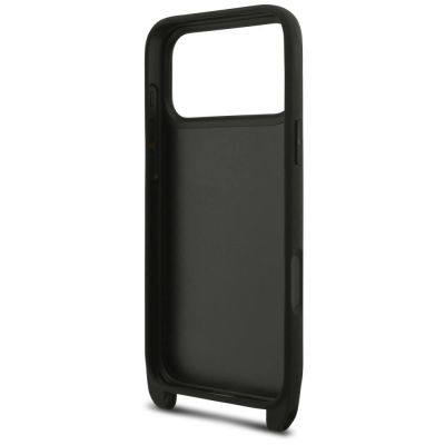 8. Karl Lagerfeld Saffiano Karl&Choupette Metall-Pin CBDY Schutzhülle für iPhone 18 Pro / 17 Pro - Schwarz