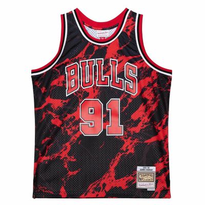 Mitchell & Ness Marble NBA Swingman Dennis Rodman Chicago Bulls Trikot