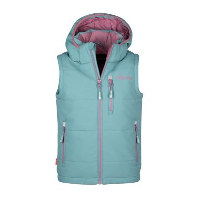 Gefütterte Kinderweste für Jungen/Mädchen Trollkids Kids Narvik Vest XT glacier green/orchid (730-325)