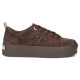 3. Damen-Plateau-Sneaker aus Leder, braun, Filippo DP3533