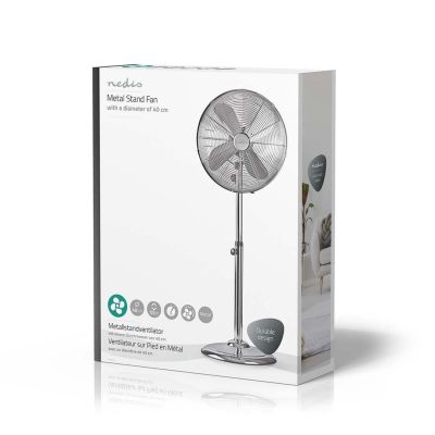 4. Nedis 50W Chrom-Standventilator