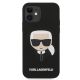 3. Karl Lagerfeld Silikonhülle mit Karls Kopf für iPhone 12 mini – Schwarz