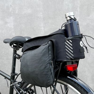 17. Wozinsky Fahrrad-Gepäckträgertasche mit Schultergurt, 9 l (Regenschutz inklusive), Schwarz (WBB22BK)