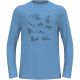 2. Herren-Langarmshirt ODLO Merino 200 Tourist T-Shirt Crew Neck l/s, blau