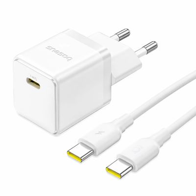 16. Baseus Palm 1C 20W Wandladegerät (mit Baseus Mini White USB-C 60W (20V/3A) 1m Kabel) - Weiß