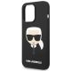 6. Karl Lagerfeld Silikonhülle mit Karls Kopf für iPhone 14 Pro Max – Schwarz