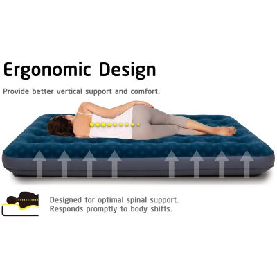 2. Beflockte Matratze für eine Person mit 3D-Druck, 191 x 73 x 22 cm, 24501