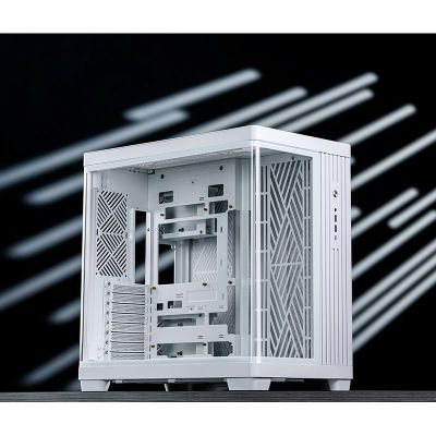 20. Jonsbo TK-4 Gehäuse, Midi-Tower, ATX, gehärtetes Glas – Weiß