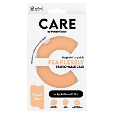 4. CARE by PanzerGlass Fashion Case mit MagSafe für iPhone 16 Plus – Orange