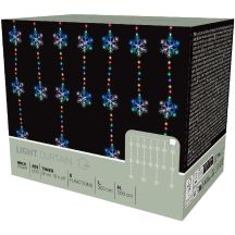 Weihnachtsbaumbeleuchtung, Lichtervorhang 200x200 cm, 408 LEDs, Schneeflocken, mehrfarbig