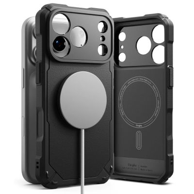 Ringke Rugged Gear Magnetische MagSafe-Hülle für iPhone 18 Pro / 17 Pro – Schwarz