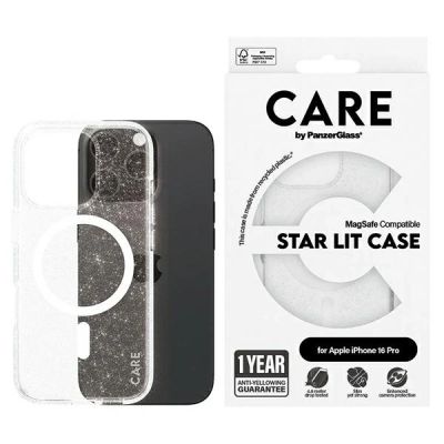 CARE by PanzerGlass Flagship Star Lit Case iPhone 16 Pro 6,3" weiß/weiß MagSafe 1342
