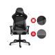 23. Huzaro Force 6.2 Gaming-Stuhl aus grauem Netzgewebe