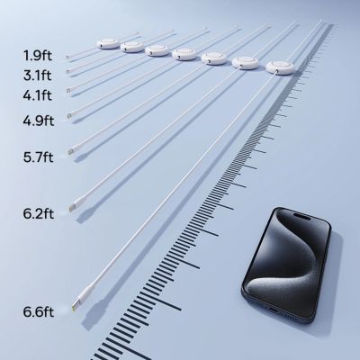 13. Baseus Free2Pull Mini 100W Einziehbares USB-C-Kabel – USB-C 2 m – Weiß