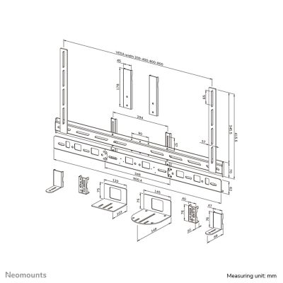 24. Neomounts AV30-500BL TV-Montagezubehör