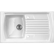 Keramikspüle, 1 Becken, mit Abtropffläche ZCL_611N 5908212037829