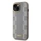 3. DKNY Leather Checkered Mono Pattern MagSafe-Hülle für iPhone 14 – Beige