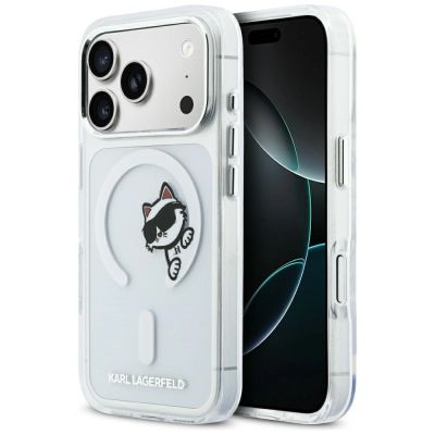 Karl Lagerfeld IML Peekaboo MagSafe Hülle für iPhone 17 Pro – Transparent