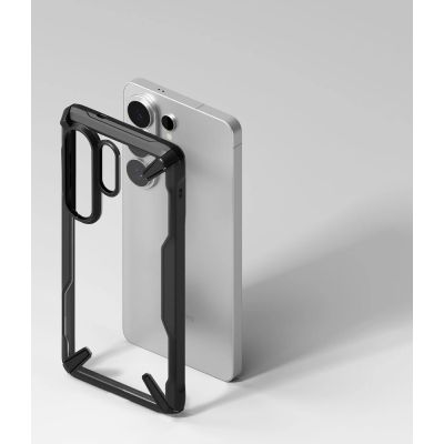 5. Ringke Fusion X Hülle für Samsung Galaxy S26 Ultra – Transparent Schwarz