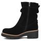 3. Damen-Ankle-Boots aus Leder, gerüscht, schwarz, Filippo DBT6402