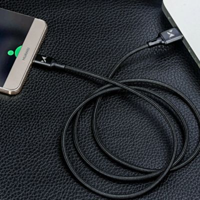 8. Wozinsky Kabel USB Kabel - microUSB 2.4A 1m schwarz (WUC-M1B)