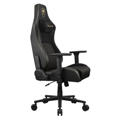 5. COUGAR CGR-DFF-GLB Gaming-Stuhl, gepolsterter Sitz, Schwarz, Gold