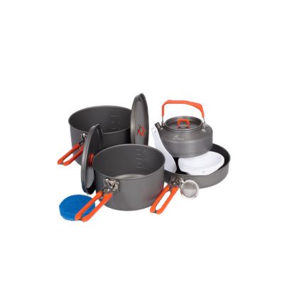 3. Fire-Maple Feast 4-Orange Camping-Kochgeschirr-Set