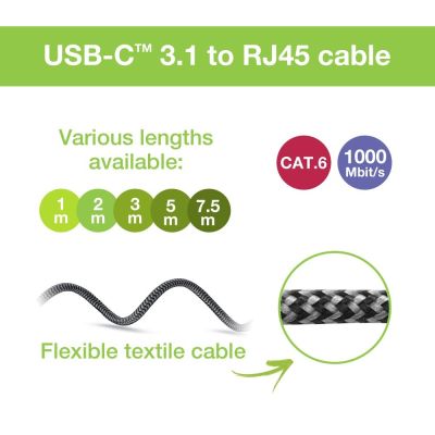 5. TECHLY USB-C ZU GIGABIT ETHERNET RJ45 1M ADAPTER/NETZWERKKABEL
