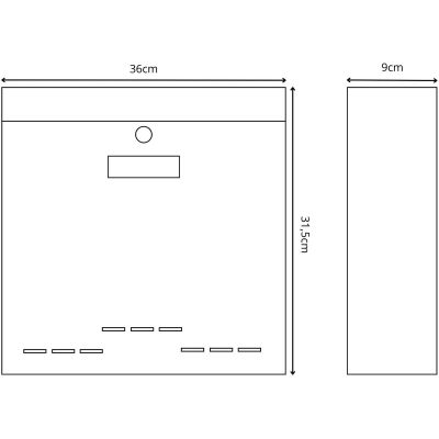 15. Briefkasten 36 x 9 x 31,3 cm 1067568 SASKA GARDEN