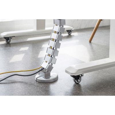8. Kabelorganizer (Wirbelsäule), verstellbar, flexibel, 1,3 m, silber