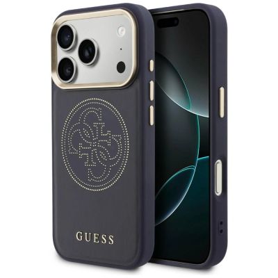 Guess Perforierte 4G MagSafe Hülle für iPhone 17 Pro - blau