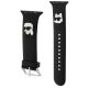 3. Karl Lagerfeld 3D Rubber Karl&Choupette Heads Armband für Apple Watch 42/44/45/49 mm – Schwarz